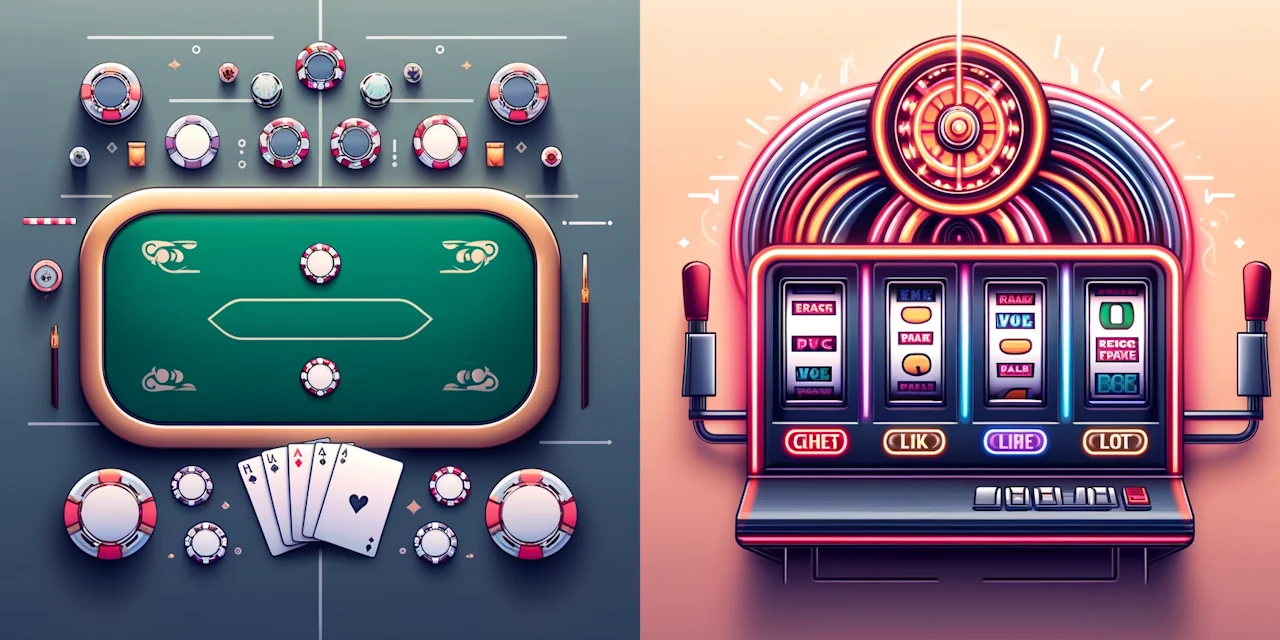 Strategy versus Luck Poker and Slot Machines Compared