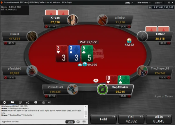 partypoker Table View