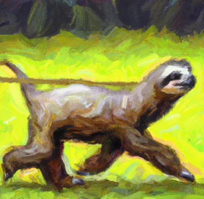 sloth jogging