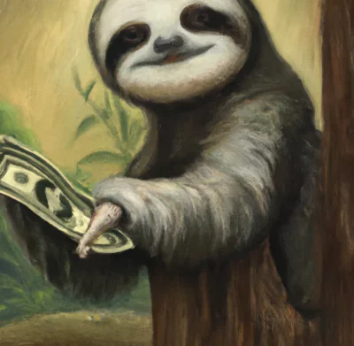sloth paying money